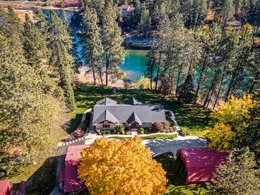Luxurious, Riverfront Cabin with Panoramic Views of the Spokane River, in Post Falls, Idaho - glamping.directory