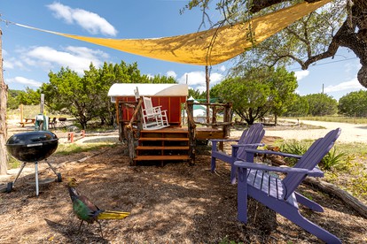 Magical Gypsy Wagon near Dripping Springs for Glamping in Texas - Johnson City, Texas - glamping.directory