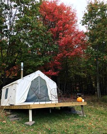 Peaceful New York Glamping Rental with a Wood Stove - glamping.directory