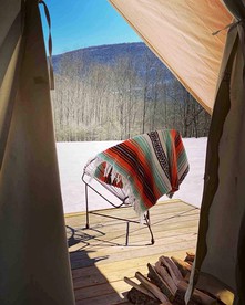 Peaceful New York Glamping Rental with a Wood Stove - Delhi, New York - glamping.directory
