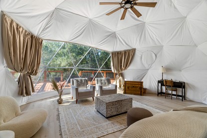 Spectacular Two Domes and Lofted Cabin Union with Breathtaking Deck and Indoors in Elgin, Texas - Elgin, Texas - glamping.directory