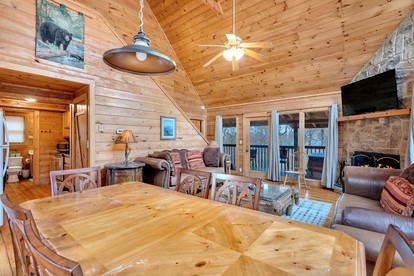 Rustic Smoky Mountain Cabin with Firepit & Game Room near Lake Douglas, Sevierville TN - Pittman Center, Tennessee - glamping.directory