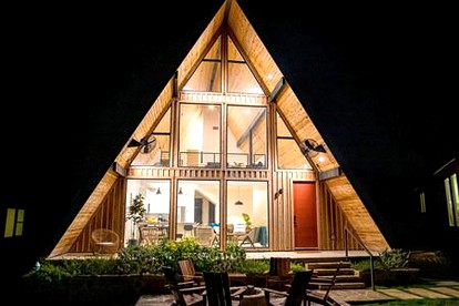 A-Frame Elegance: Embrace Open-Concept Living and Hill Country Vistas in TX - Comal County, Texas - glamping.directory