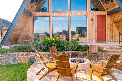 A-Frame Elegance: Embrace Open-Concept Living and Hill Country Vistas in TX - Comal County, Texas - glamping.directory