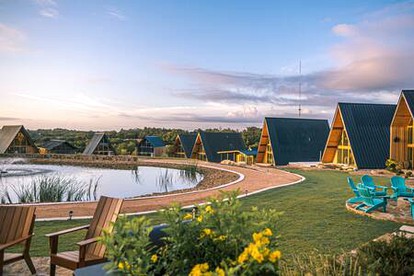 A-Frame Elegance: Embrace Open-Concept Living and Hill Country Vistas in TX - Comal County, Texas - glamping.directory