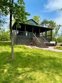 Lofted Tiny Retreat with Private Lake Dock and Spa in Tennessee - Tracy City, Tennessee - glamping.directory
