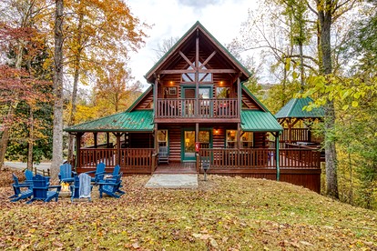 Luxurious 5-Bedroom Cabin with Hot Tub, Theater, Pool Table & Mountain Views near Great Smoky Mountains - glamping.directory