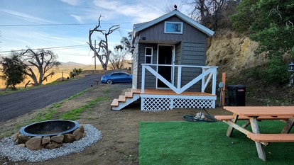 Tiny House Retreat: Pet-Friendly Haven with Fantastic Lake Views in Henshaw, CA - glamping.directory