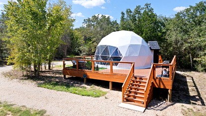 Beautiful Lofted Dome with Cozy Deck and Charming Design in Elgin, Texas - glamping.directory