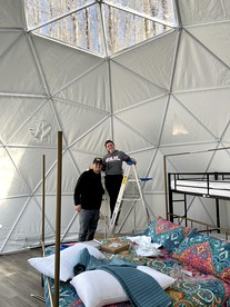 Cozy Domes Overlooking the Watauga River for a Romantic North Carolina Getaway - Banner Elk, North Carolina - glamping.directory