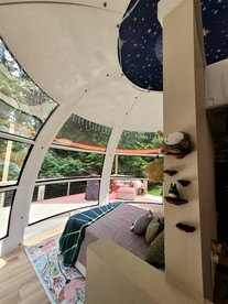 Fiberglass Geodesic Dome on a Hundred Acres of Private Woodlands near Lake Sinclair, Georgia - Milledgeville, Georgia - glamping.directory