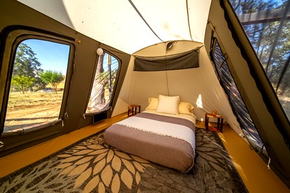 Cute, Lakeside Glamping Bell Tent #2, Wheatland, California - Grass Valley, California - glamping.directory