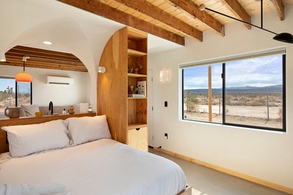 Modern Design Cabin with Fire Pit and Picnic Space in Yucca Valley, California - Yucca Valley, California - glamping.directory