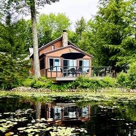 Lakefront Cabin Getaway near Adirondack Mountains in Salisbury, New York - glamping.directory