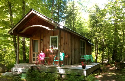 Custom Cabin Surrounded by River in Newfane, Vermont - glamping.directory
