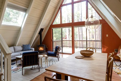Stunning A-Frame Cabin Rental for Four Guests in Arnold, California - Arnold, California - glamping.directory