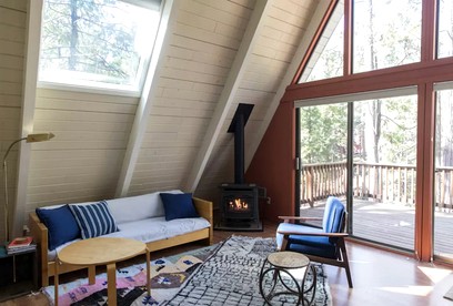 Stunning A-Frame Cabin Rental for Four Guests in Arnold, California - Arnold, California - glamping.directory