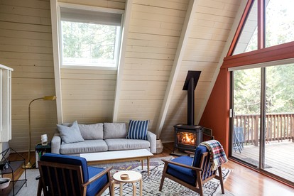 Stunning A-Frame Cabin Rental for Four Guests in Arnold, California - Arnold, California - glamping.directory