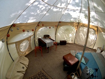 Luxury Camping Tent near Oaks Opening Preserve in Swanton, Ohio - New Marshfield, Ohio - glamping.directory
