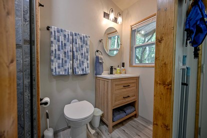 Cozy Tiny Cabin with Porch & Fire Pit near Scenic Trails in Western Arkansas - Boles, Arkansas - glamping.directory