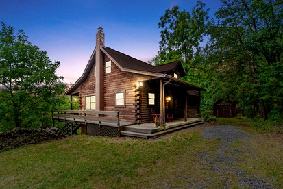 Rustic-Modern Mountain Cabin with Private Pond & Fire Pit Near Lost River, Baker, West Virginia - glamping.directory