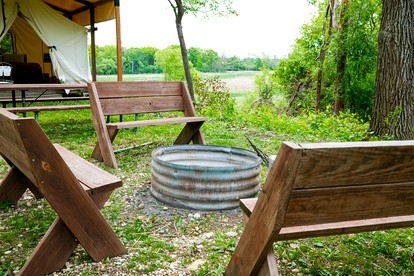 Three Rustic Glamping Tents for a Unique Group Adventure in Nature in Troy, Wiconsin - East Troy, Wisconsin - glamping.directory