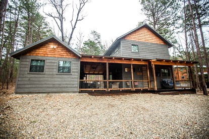 Luxury Cabin with a Private Hot Tub and Fire Pit in Hochatown, Oklahoma - glamping.directory