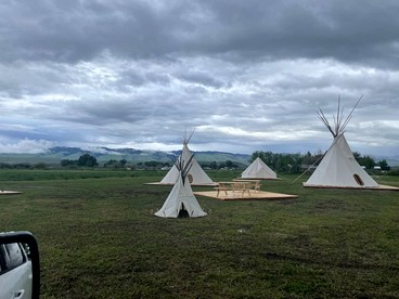 Rustic Elegance: Tipi Glamping by Wind River Mountains in Fort Washakie - Fort Washakie, Wyoming - glamping.directory