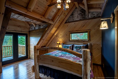 Experience Hilltop Privacy in a Luxury Log Home with Epic Mountain Views in Lake Placid, NY - Lake Placid, New York - glamping.directory