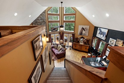 Rustic A-Frame Chalet with Hot Tub & Scenic Views in Mount Jackson, Virginia - Mount Jackson, Virginia - glamping.directory