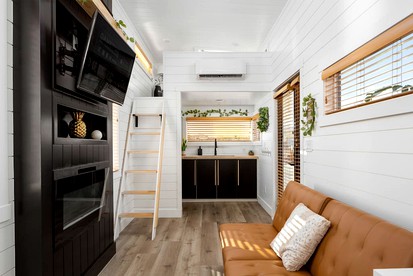 Under the Utah Stars: Experience Stargazing from Our Rooftop Deck Tiny House - Apple Valley, Utah - glamping.directory