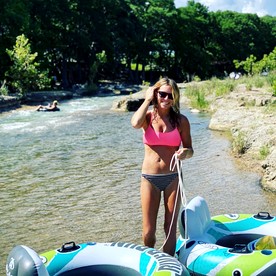 Exciting Aquatic Adventure for the Whole Family: Cool Bell Tent on the Guadalupe River near New Braunfels, Texas - Kingsbury, Texas - glamping.directory