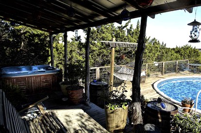 Secluded Couples' Getaway Cabin with Private Pool by Cypress Creek in Texas Hill Country - Wimberley, Texas - glamping.directory