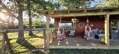 Gorgeous Container for a Romantic Getaway on a Ranch with Incredible Views in Gainesville, Missouri - glamping.directory