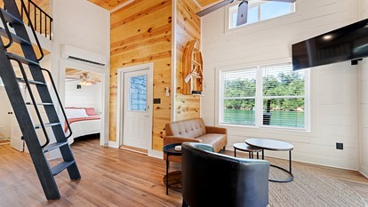 Amazing Off-Grid Floating Home with Gorgeous Views in Almond, North Carolina - Almond, North Carolina - glamping.directory