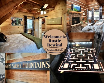 Luminous Cabin with Hot-tub, Fireplace and Games in Sevierville, Tennessee - glamping.directory