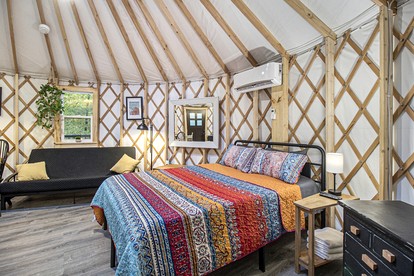 Secluded Glamping Yurt with Scenic Wilderness Views near Sears, Michigan - Sears, Michigan - glamping.directory