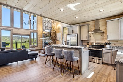 Impressive Three Level Cabin with Game and Theater Room and Countryside Views in Tennessee - Sevierville, Tennessee - glamping.directory