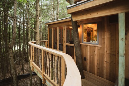 Woodland Wonder: Experience Luxury in a Treehouse in Norway, ME - Norway, Maine - glamping.directory
