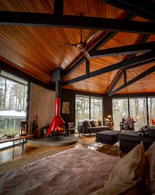 Imaginative Octogonal Glass Treehouse on Seven Private Acres near Great Barrington, MA - Otis, Massachusetts - glamping.directory