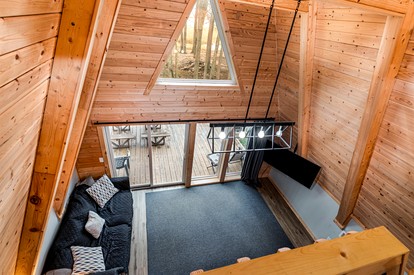 Fully-Equipped A-Frame with Beautiful Lake Views in Michigan - Au Gres, Michigan - glamping.directory