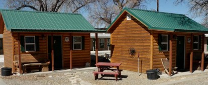 Simple Family-Friendly Camping Cabin Rental with BBQ and Fire Pit in Greybull, Wyoming - glamping.directory