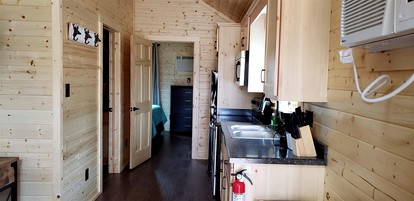 Texas State Glamping in this Charming Cabin Rental for Six in Pipe Creek - Pipe Creek, Texas - glamping.directory