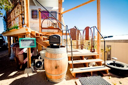 Superb Elevated Trailer for Unique Vacation in San Bernardino County, California - glamping.directory