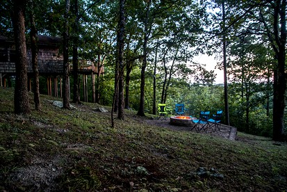 Wonderful Mountain Cabin Rental with a Fire Pit in Smithville, Oklahoma - glamping.directory