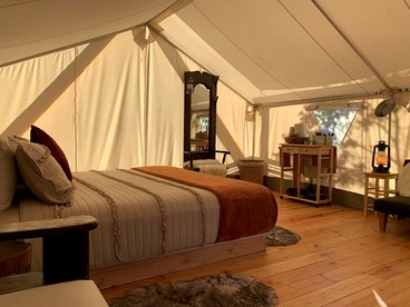 Gorgeous Glamping Tent with a Fire Pit near Umpqua National Forest, Oregon - Idleyld Park, Oregon - glamping.directory