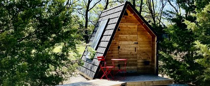 Charming A-Frame Cabin Experience with Campfire Vibes in Humboldt, Kansas - glamping.directory