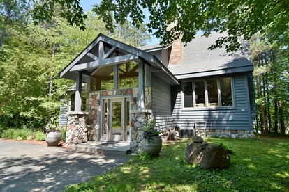 Amazing Wooden Villa with Barbecue and Fireplace in Cable, Wisconsin - glamping.directory