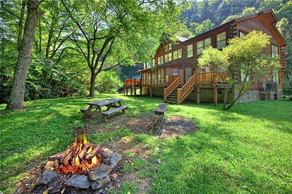 Spacious Great Smoky Mountains Cabin Rental on one of the Best Tennessee Family Resorts - glamping.directory
