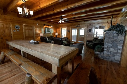 Spacious Great Smoky Mountains Cabin Rental on one of the Best Tennessee Family Resorts - Pigeon Forge, Tennessee - glamping.directory